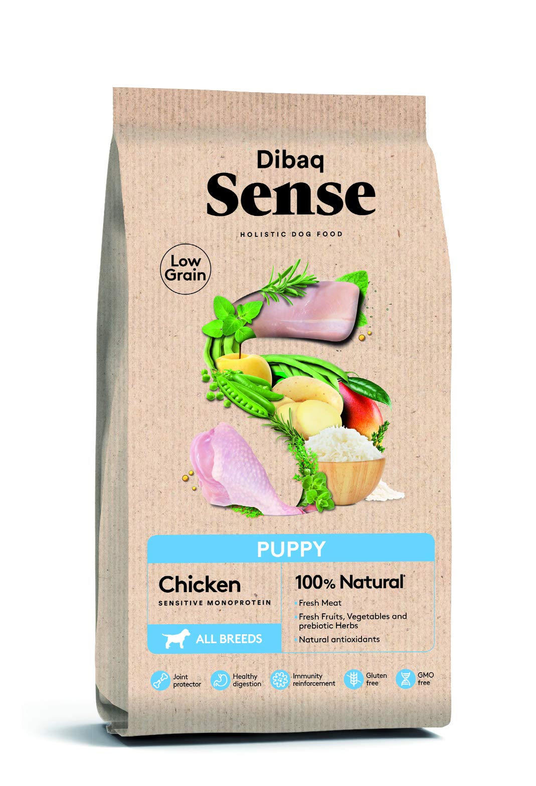DIBAQ Sense Dog Low Grain Puppy Food with Chicken Protein Balanced Nutrition for Sensitivity-Friendly Growth (Size-2kg) (B08754HKJ7) Amazon Price History, Amazon Price Tracker
