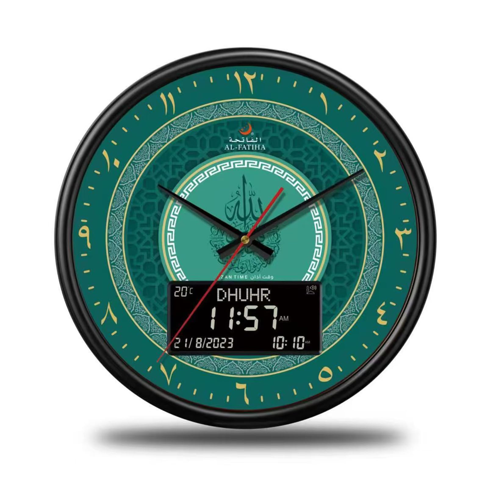 SHYYOULQE Modern Digital Wall Clock 13 Inch Large Display Roman Numerals Multiple Functional Alarm Date Temperature for Any Interior Clear Display Wall Clock