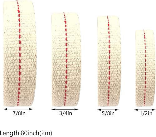 Miniatura 2 de 6.5 pies por rollo de mecha de algodón -12 pulgadas, 34 pulgadas, 58 pulgadas, 78 pulgadas, reemplazo de mecha de vela para quemador de velas,