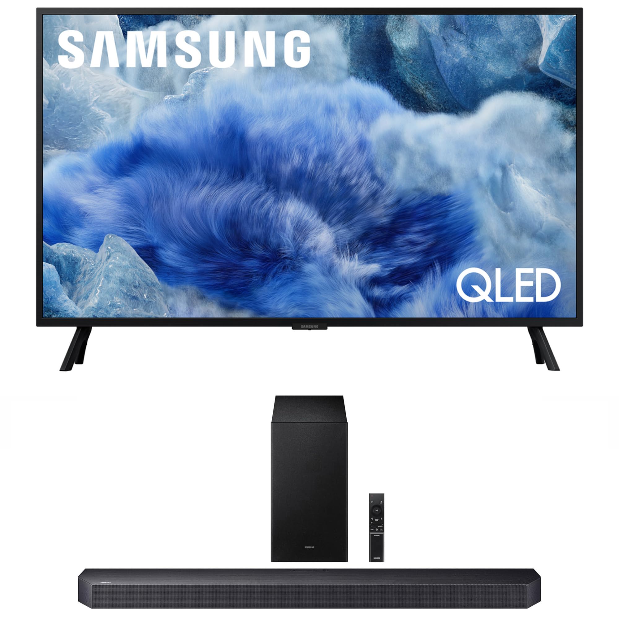 Samsung QN32Q8FAAFXZA 32 Inch Class QLED Q8F 4K Vision AI Smart TV with a HW-Q600F Q Series Soundbar 3.1.2 Ch Sound and Subwoofer (2025)
