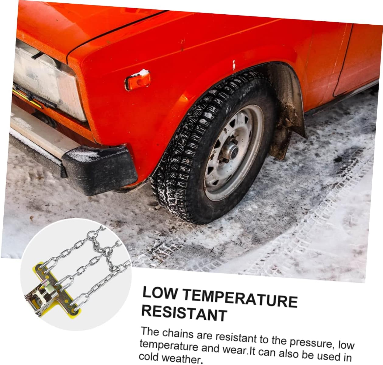 2pcs Antiskid Car Tire Traction Chains for Snow Traction Vehicle Skid Chain