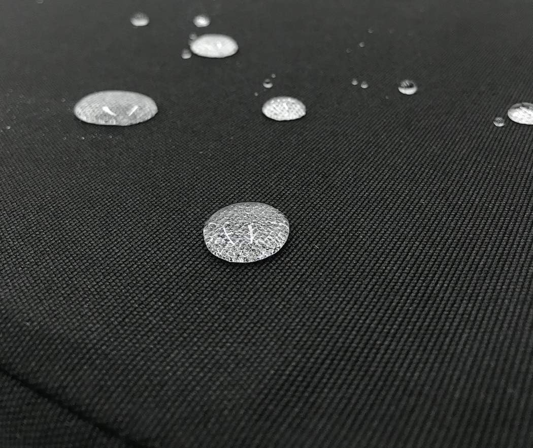 CozyLounge Just Black Outdoor Water Repellent Patio Chair Cushion Seat Pillow COVERS (25"x25"x5" (4 Covers))