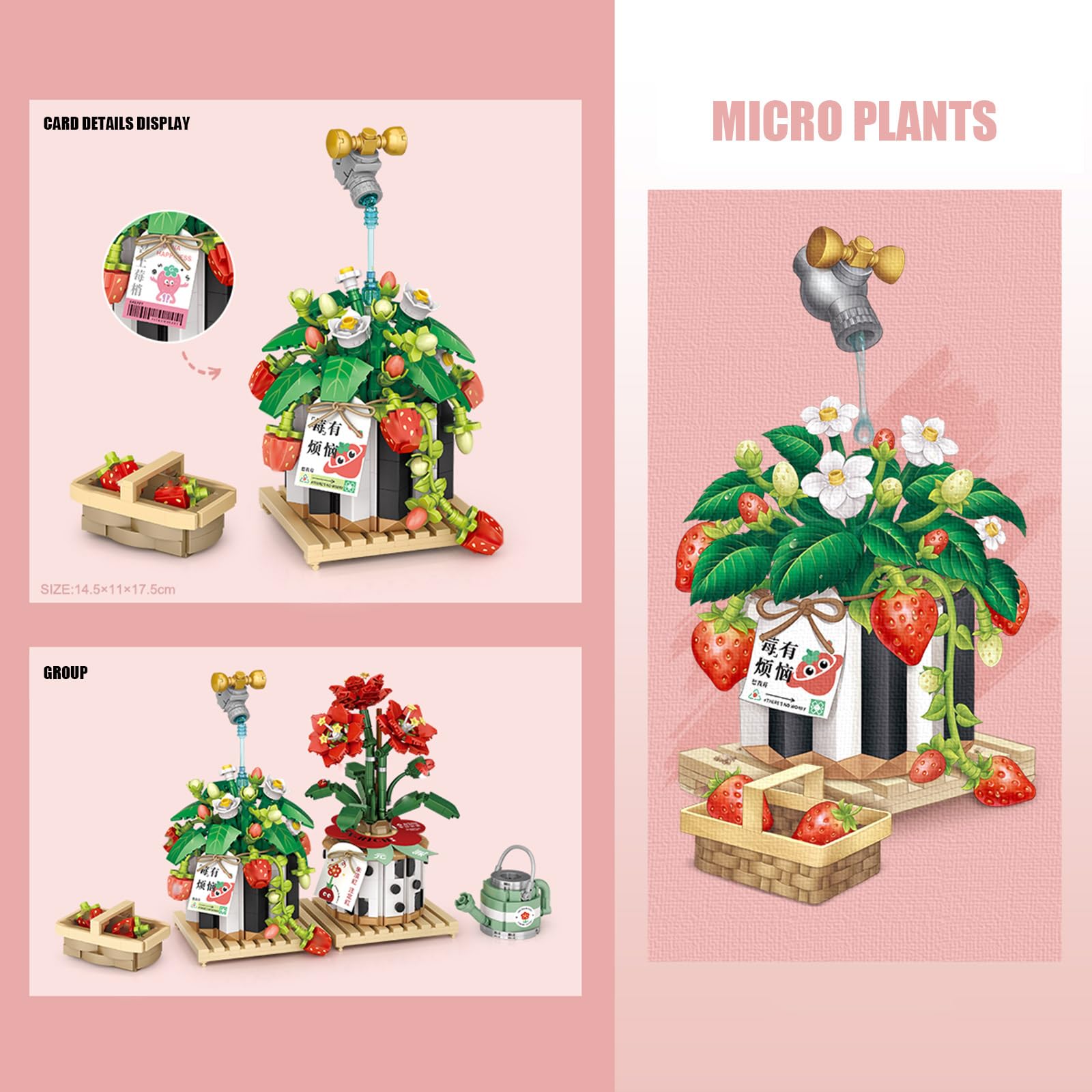 Amazon.com: MEIEST Mini Building Blocks Bonsai Plant Model Set