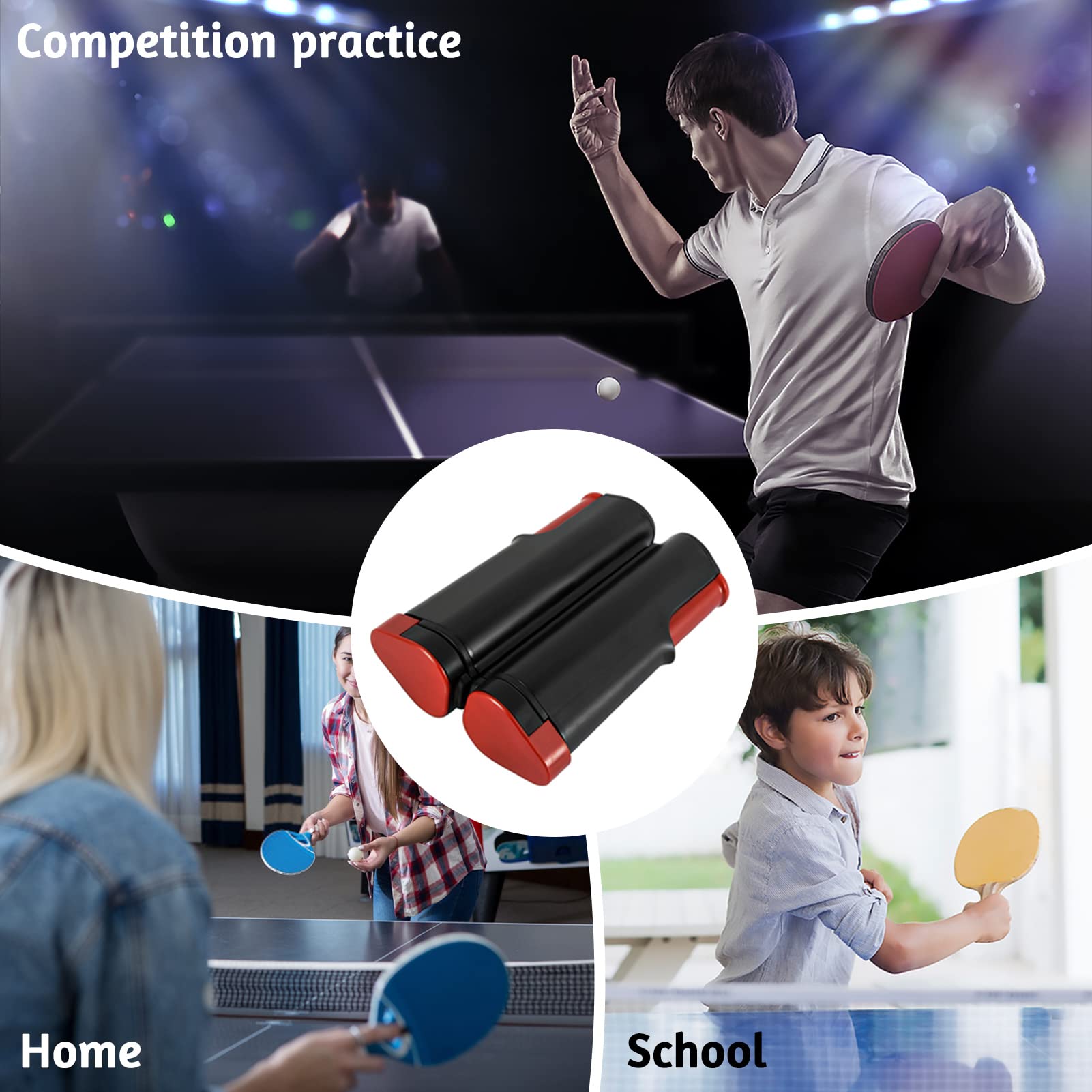 Red de Ping Pong Extensible Portátil para Mesa Familiar
