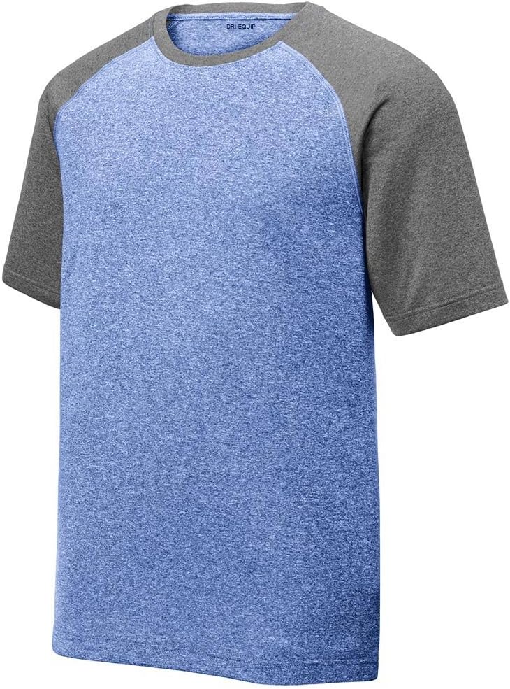 DRIEQUIP Moisture Wicking Dual Heather Athletic Shirts in Sizes XS-4XL