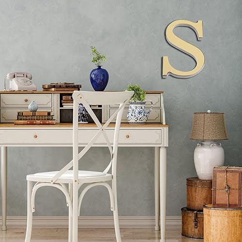 Miniatura 3 de 26 letras DIY 3D acrílico alfabeto pegatinas de pared, letras autoadhesivas del alfabeto, arte mural para el hogar, sala de estar, decoración de