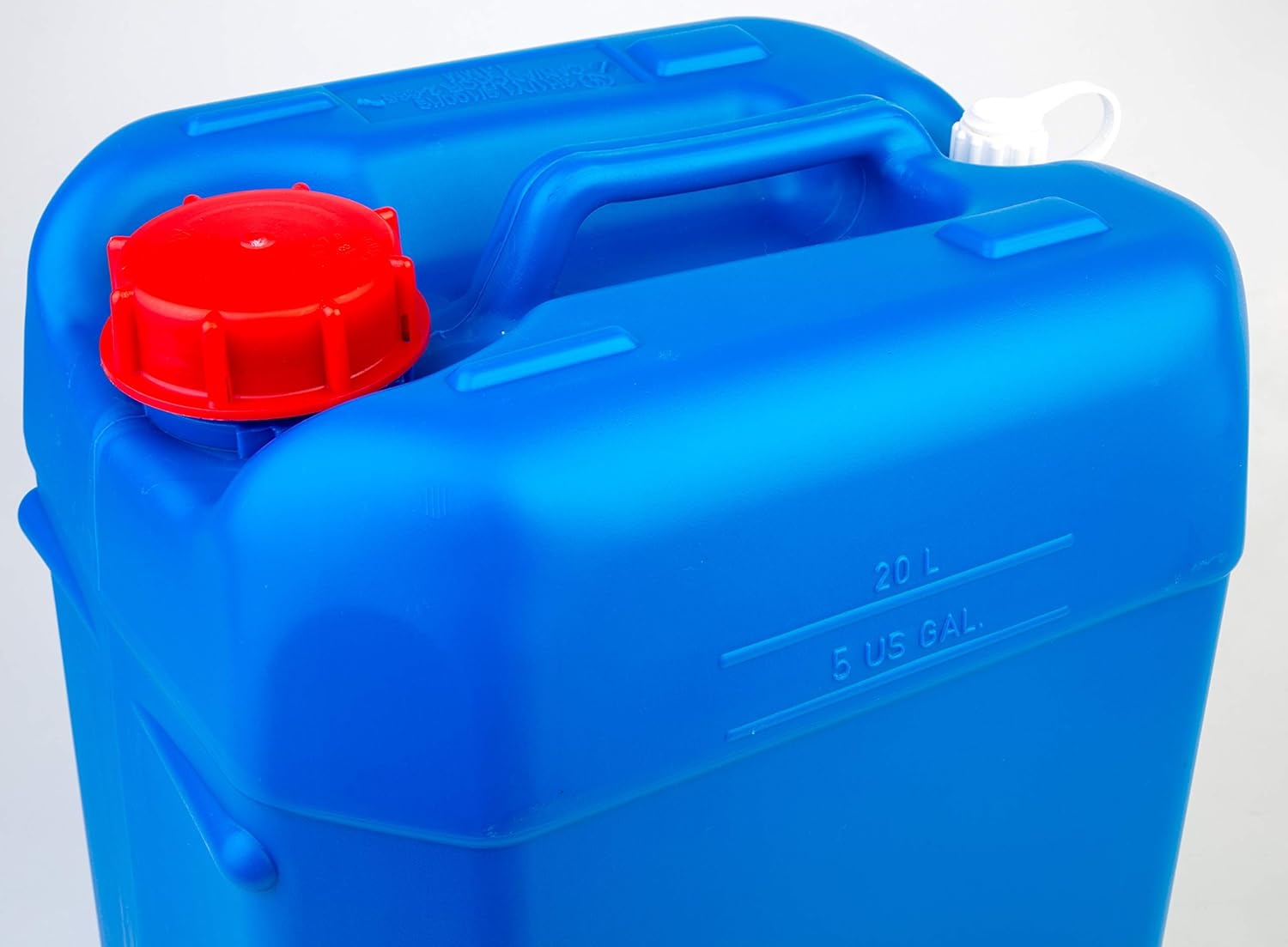 🔥 Hudson Exchange 5 Gallon (20 Liter) Handled Container with Cap, HDPE, Blue, 4 Pack