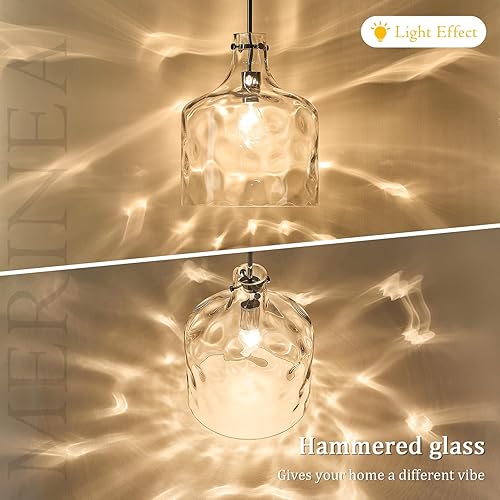 Miniatura 4 de Lámpara colgante de cristal martillado grande cromado ME-P84-1C1