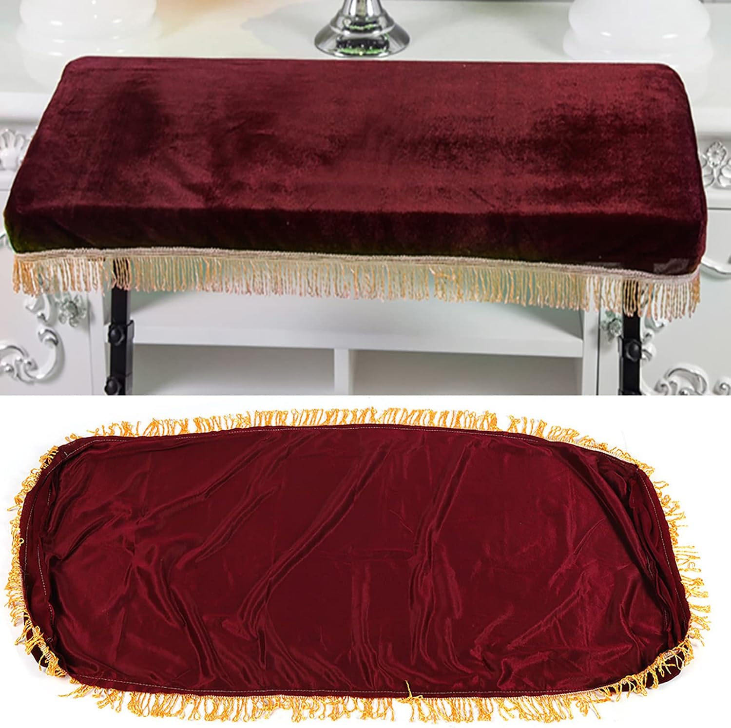 Piano Cover, Keyboard Dust Cover Anti Dust Piano Keyboard Cover Piano Bench Cover Piano Accessories for 61 88 Key Electronic Piano (VINGVOr5pbzaskxy-03)
