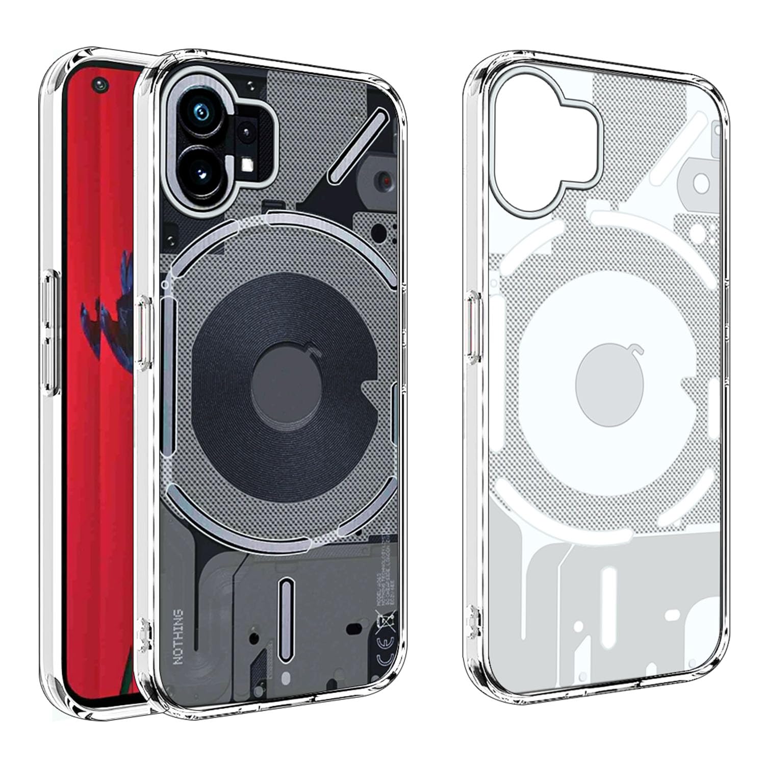 HELLO ZONE Back Cover Case for Nothing Phone 1 (Designer Matte Finish Soft Transparent)