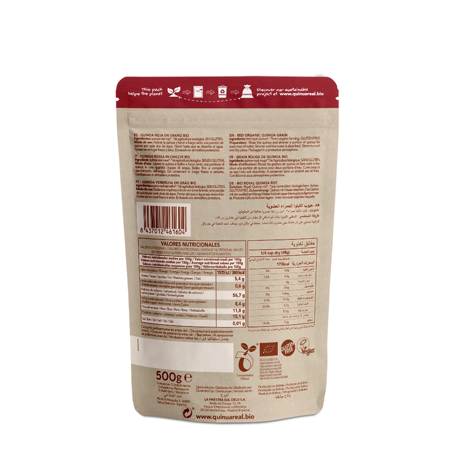 Quinua Real Quinoa Rossa Bio - 500 g