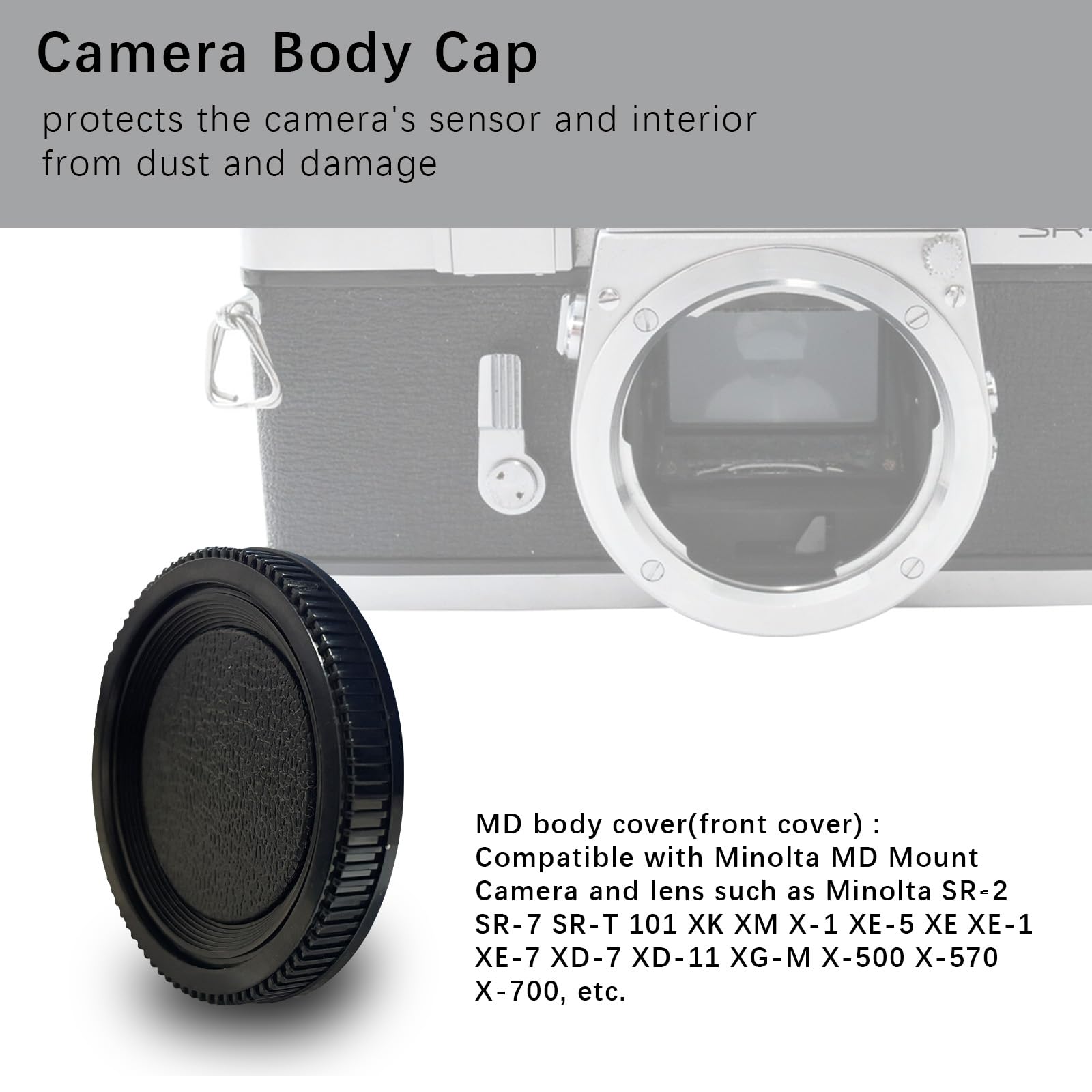 Amazon.com : MD Camera Body and Rear Lens caps,Compatible with for