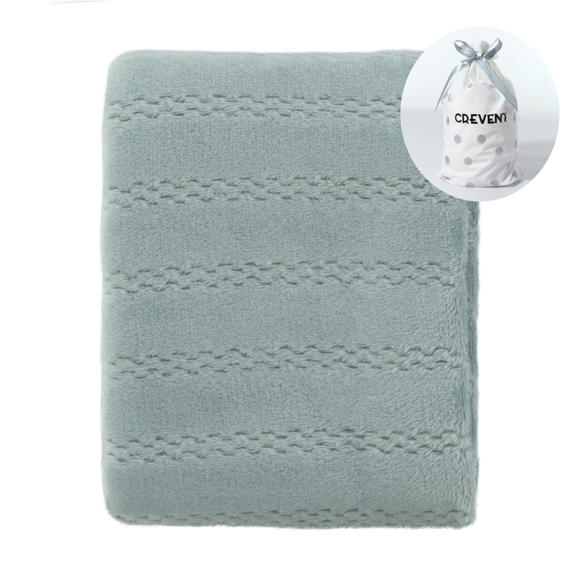 CREVENT 30''X40'' Lightweight Cozy Fluffy Warm Baby Blanket for Girls Boys Infants Toddlers' Bedding Crib Cot Stroller, Baby Shower Birthday Newborn's Gift - Light Grey
