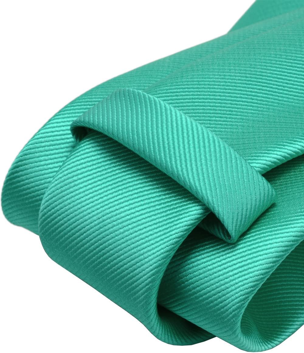 GUSLESON 3.15"（8cm） Solid Color Necktie and Pocket Square Cufflinks Sets For Men + Gift Box - Image 4