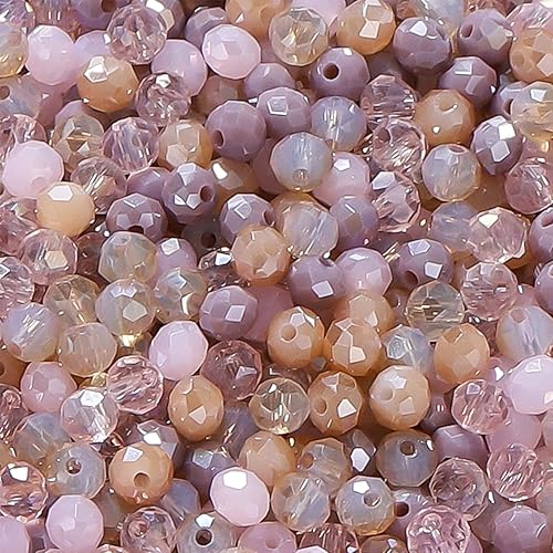 St.Kunkka Cuentas de cristal para la fabricación de joyas, 1000 cuentas pequeñas de cristal de Briolette facetadas de 0.157 pulgadas (0.157 in),