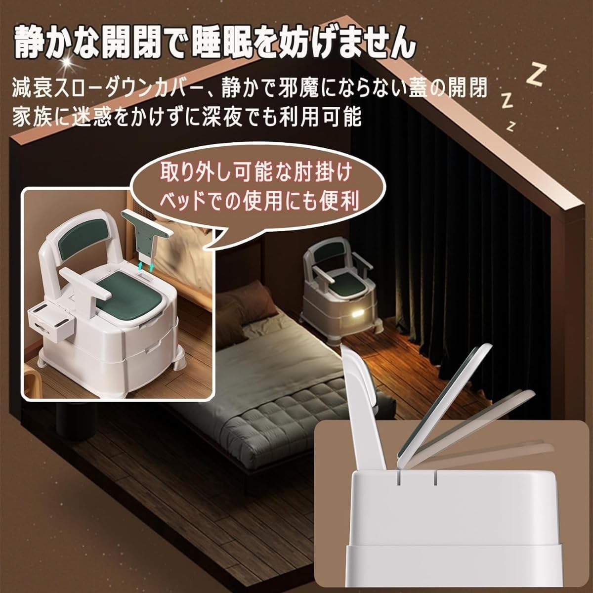 Amazon.co.jp: ポータブルトイレ 介護用 簡易トイレ センサー