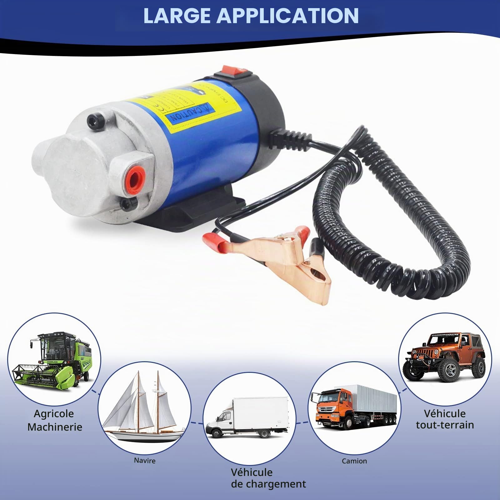Pompe à Huile Diesel 12V 100W Pompe Electrique Vidange Huile Moteur Electrique Gasoil Pompe de Transfert d'aspiration de Récupératio pour Changement de Diesel d'extracteurs de Fluide de Voiture
