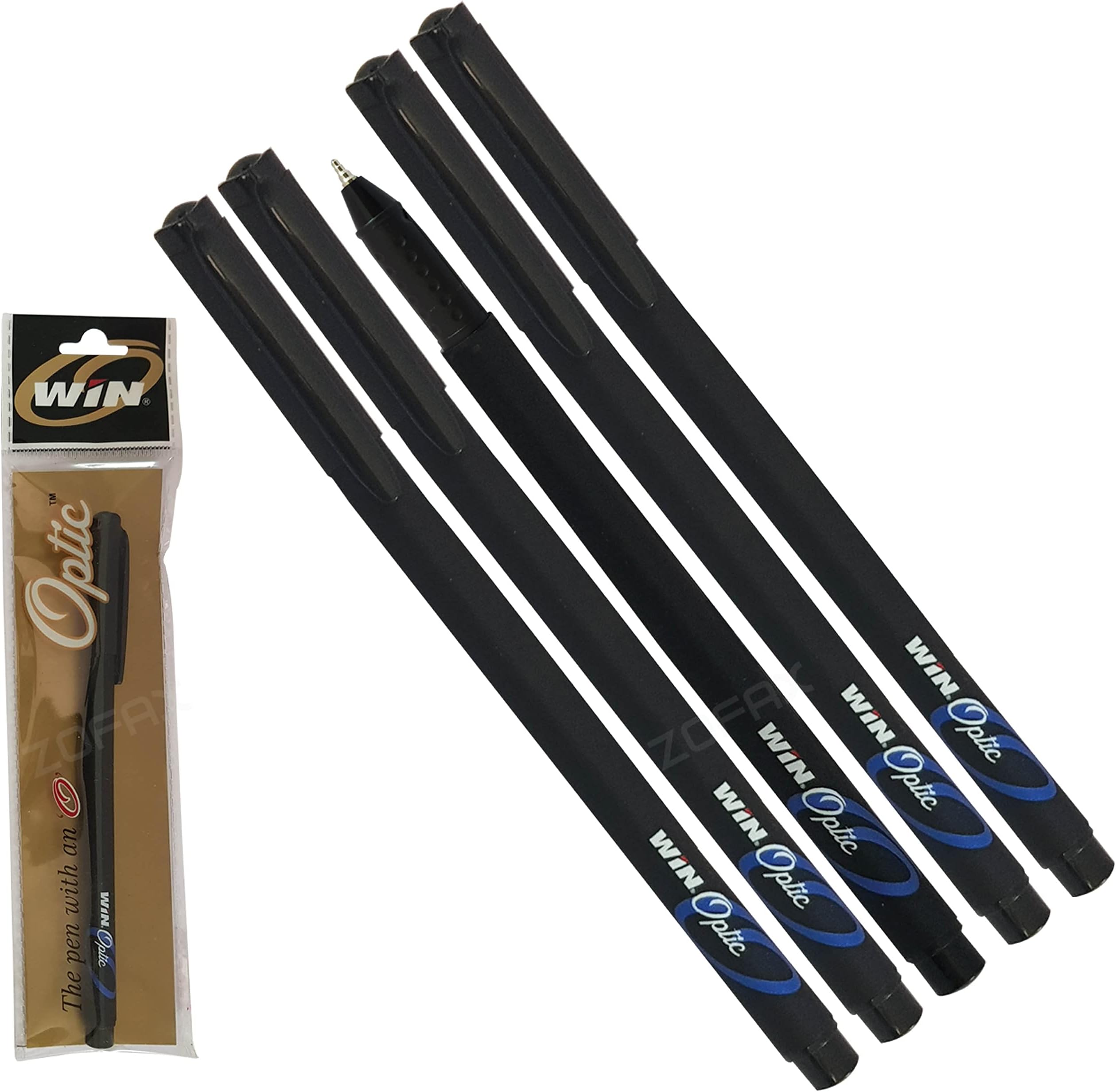 5 x 0.7mm Tip Ball Pen Optic BLUE Smooth Ballpoint Pens School Home Office