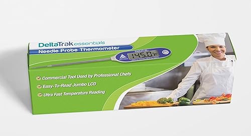 Miniatura 6 de DeltaTrak Essentials 11063 FlashCheck Jumbo Display Auto-Cal - Termómetro de sonda de aguja