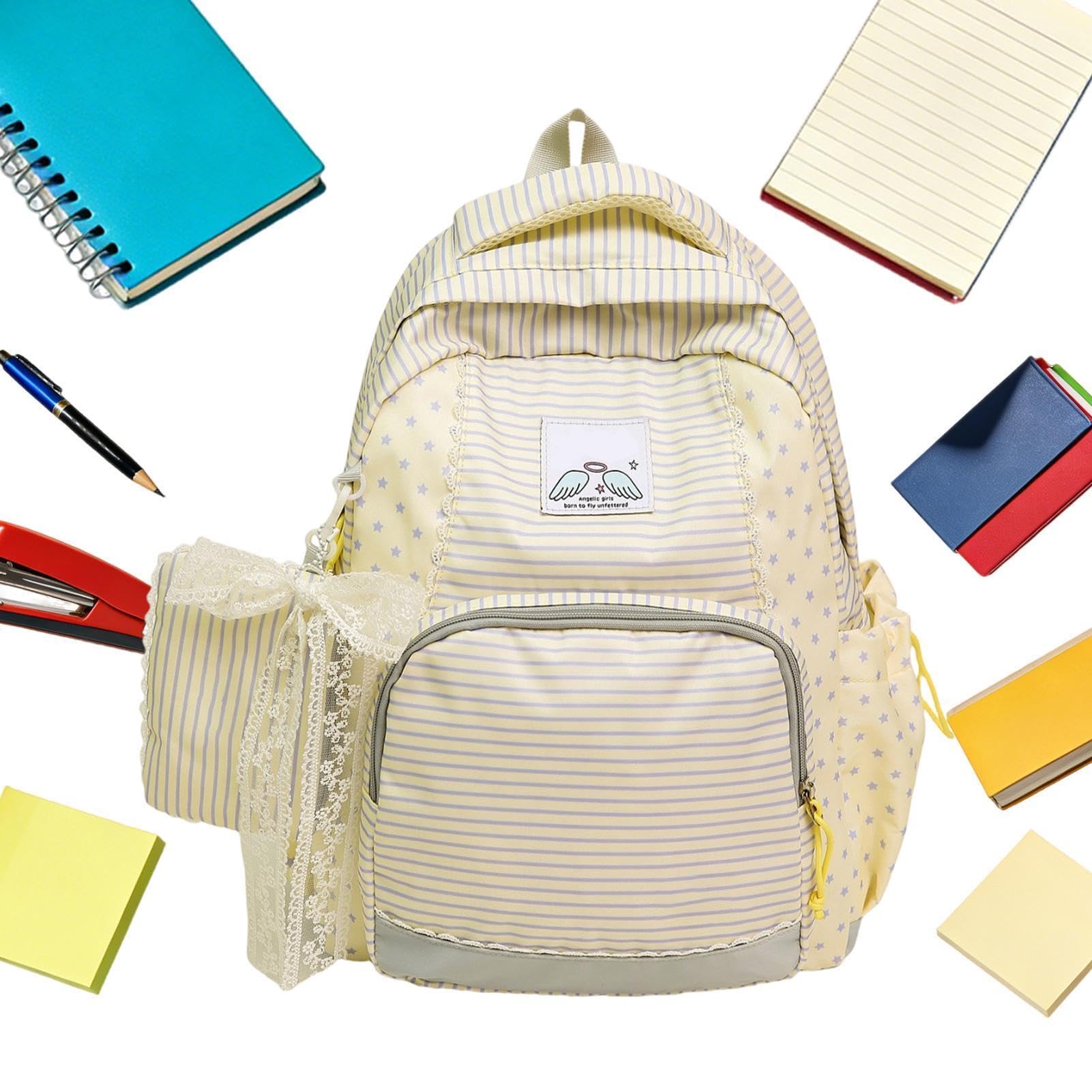 Zaino per Ragazze Con Borsellino Con , Impermeabile E Scomparti Eleganti | Zaino Scolastico Multi-Scomparto Adolescenti Studentesse Donne Aula Scuola Elementare Campeggio Weekend Gita Fuori Porta