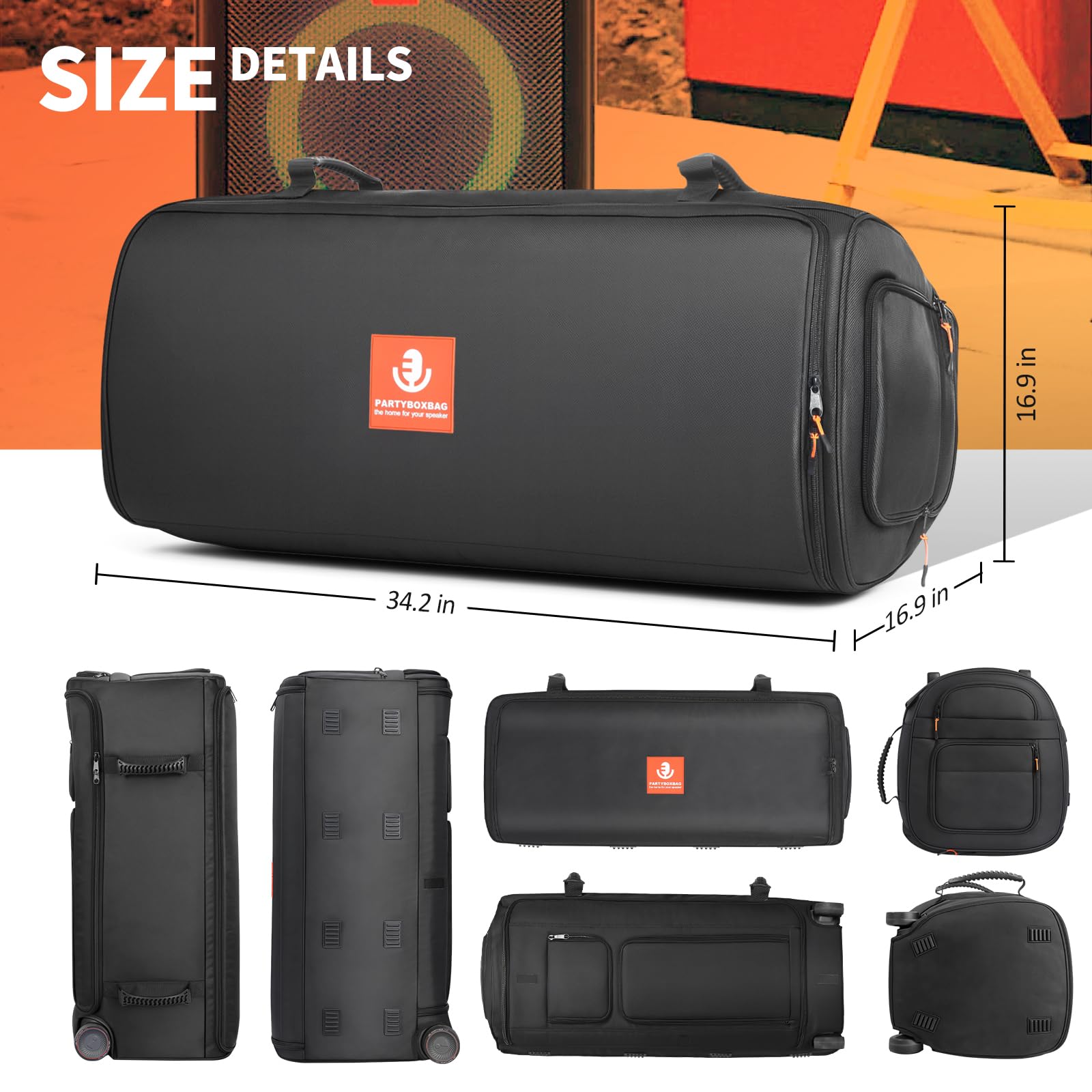 Funda para altavoz compatible con JBL PartyBox 720, cubierta antipolvo para altavoz portátil, bolsa de transporte de viaje, bolsa de almacenamiento para altavoz JBL PartyBox 720 para fiestas