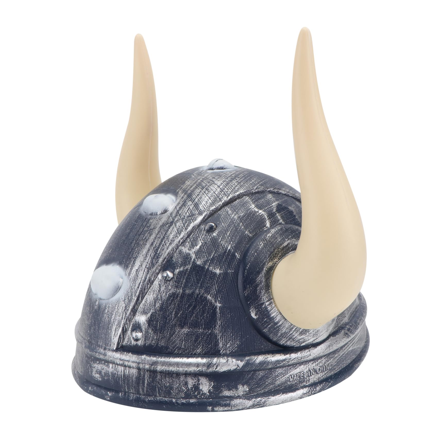 minkissy Kids Viking Helmet Cosplay Headwear PVC Horned Knight Helmet for Festival Party Role-Play Play Golden Medieval Costume Accessory