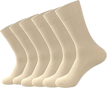 Amazon.com: LA DEARCHUU Men's Dress Crew Socks, 6 Pairs Cotton Classic