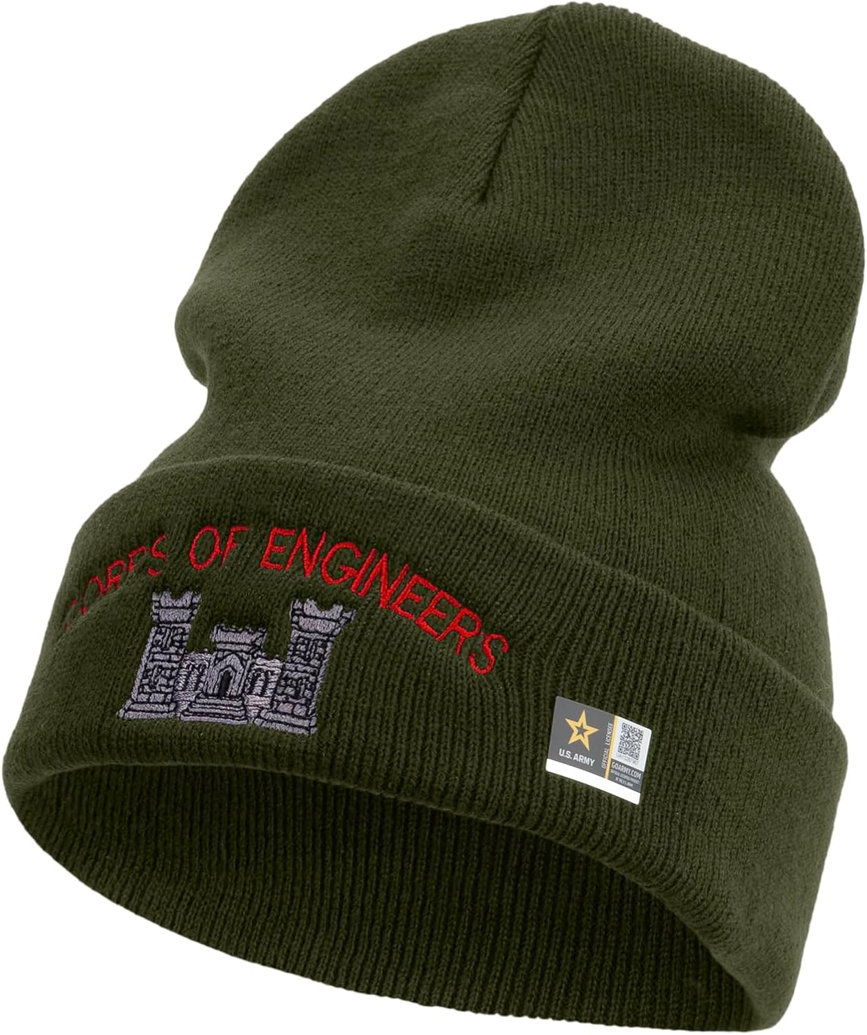 e4Hats.com US Army Corps of Engineers Embroidered 12 Inch Long Knitted Beanie