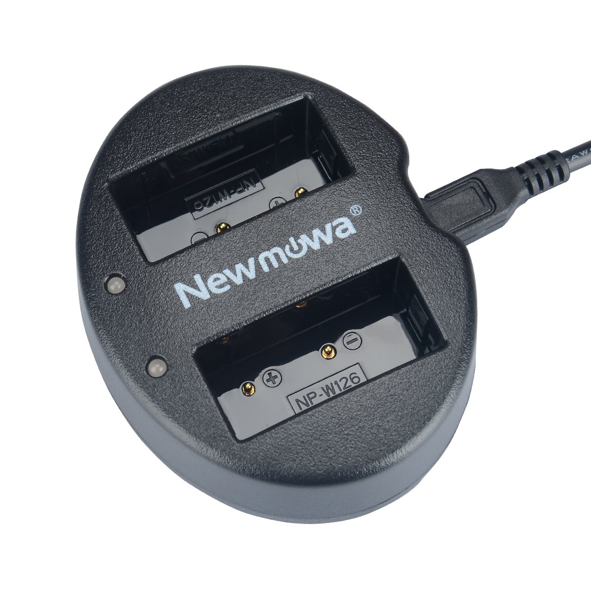 Newmowa Dual USB Charger for Fujifilm NP-W126 NP-W126S and Fujifilm FinePix X-Pro1 X-Pro2 HS30EXR HS33EXR HS35EXR HS50EXR X-A1 X-A2 X-E1 X-E2 X-M1 X-T1 X-T2 X-T10 X-H1