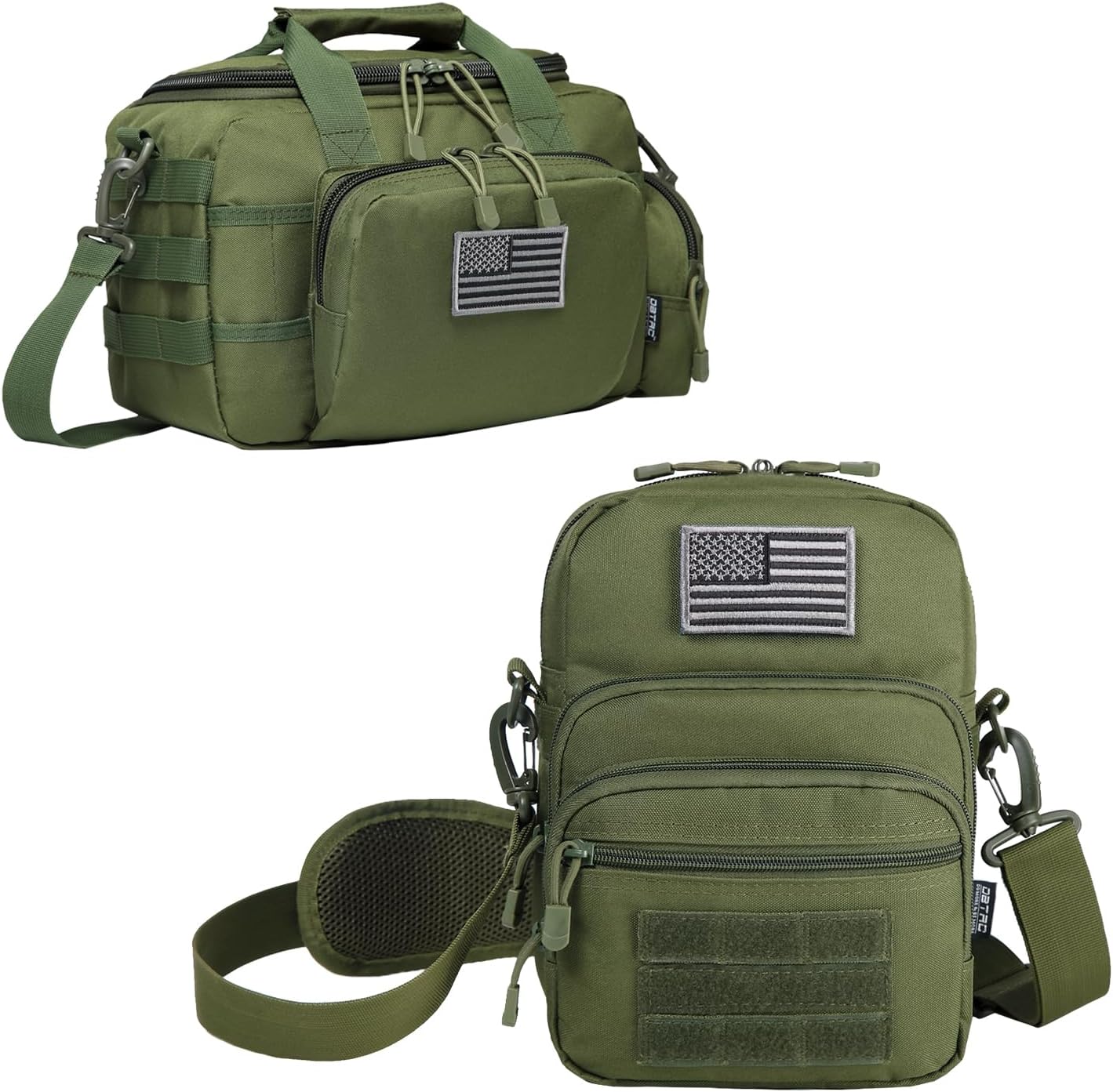 Gun Range Bag Small (Black) Pistol Pouch Shoulder Bag Small (OD Green)