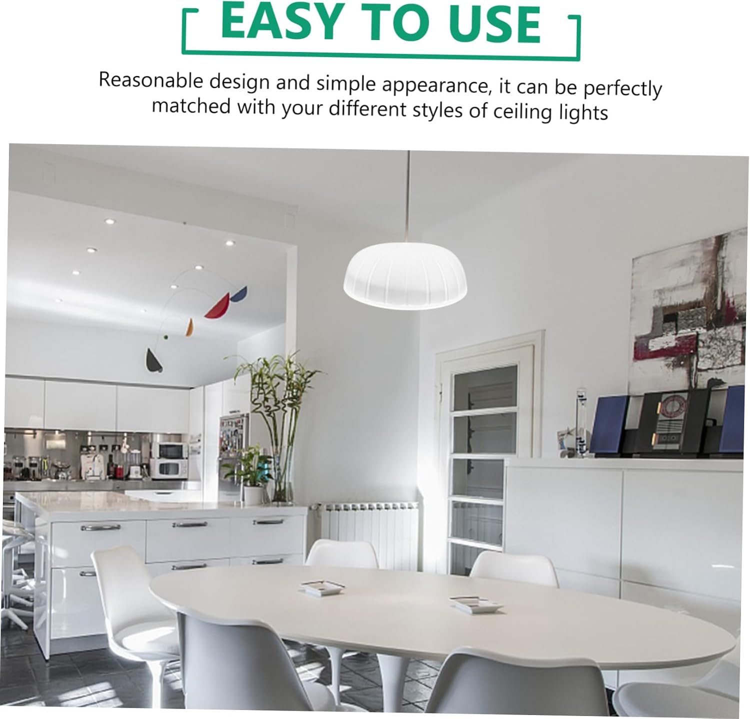 Generic 1pc Simple Frosted Glass Ceiling Lamp Shade Light Cover for Bulbs Easy to Install Lighting