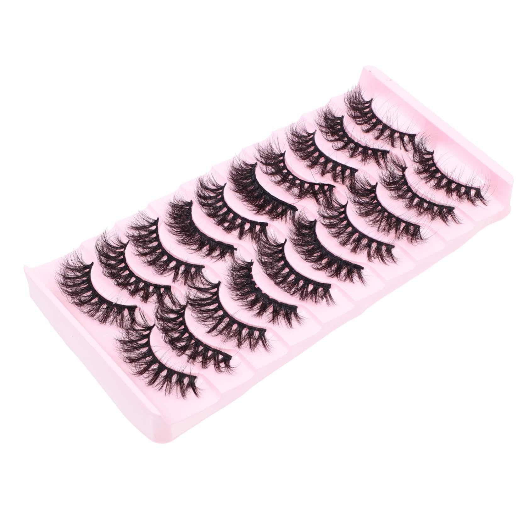 Housoutil 5 Juegos De Pestañas Postizas De Aspecto Natural Extensiones De Cabello Artificial Para Bodas Y Fiestas 10 Pares X 5
