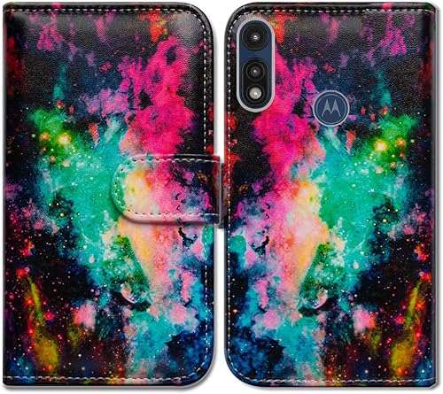 Miniatura 1 de Bcov Funda para Moto E 2020, Motorola E, funda de piel con tapa y soporte para ranura para tarjetas, soporte para Motorola Moto E 2020