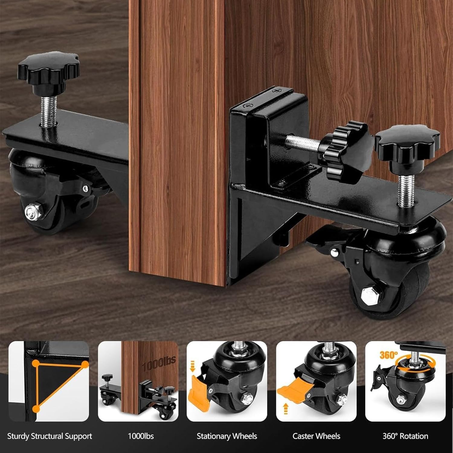 Carrello per il trasporto del pannello della porta regolabile, kit di installazione mani libere, design efficiente per uso residenziale e commerciale