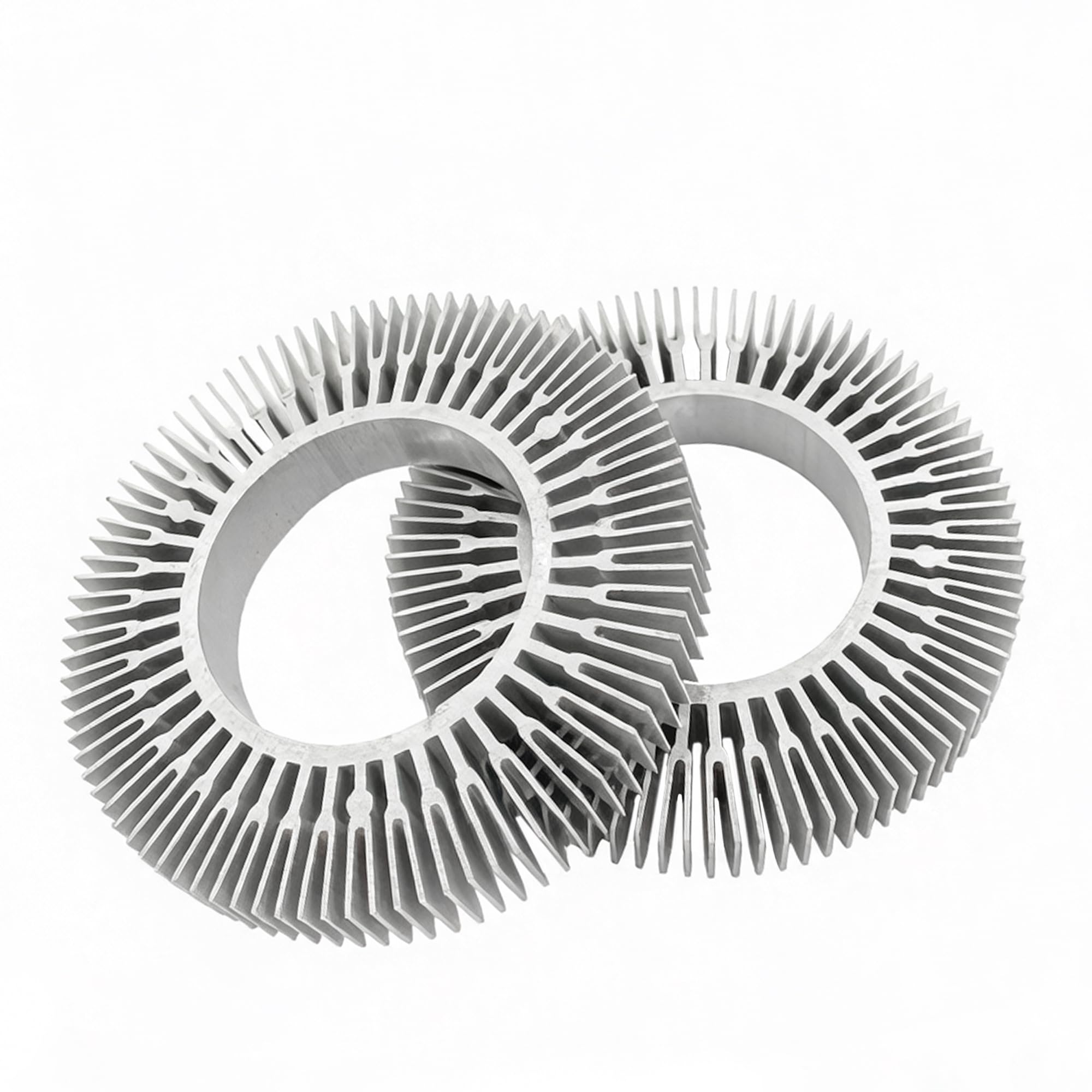 CHANCS Dissipatore di calore 149mmOD 79mm(7/64") ID Radiatore 50mmH 2PCS | Estrusione rotonda di alluminio 60W-120W per raffreddamento elettronico
