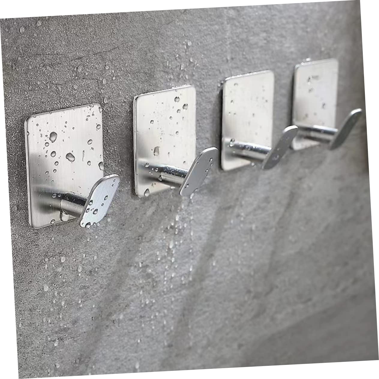 VASDEV 8 ganchos adhesivos de acero inoxidable para montaje en pared, ganchos de almacenamiento para ropa, ganchos para toallas, organizador de llaves, gancho individual para abrigos, gan