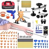 Super PDR 109pcs Paintless Dent Removal Kit Body Repair Dent Removal Tools for Car, with Suction Cup Slide Hammer Dent Reflector Board for Small &Large Dent, Appliance Dent, Hail Damage