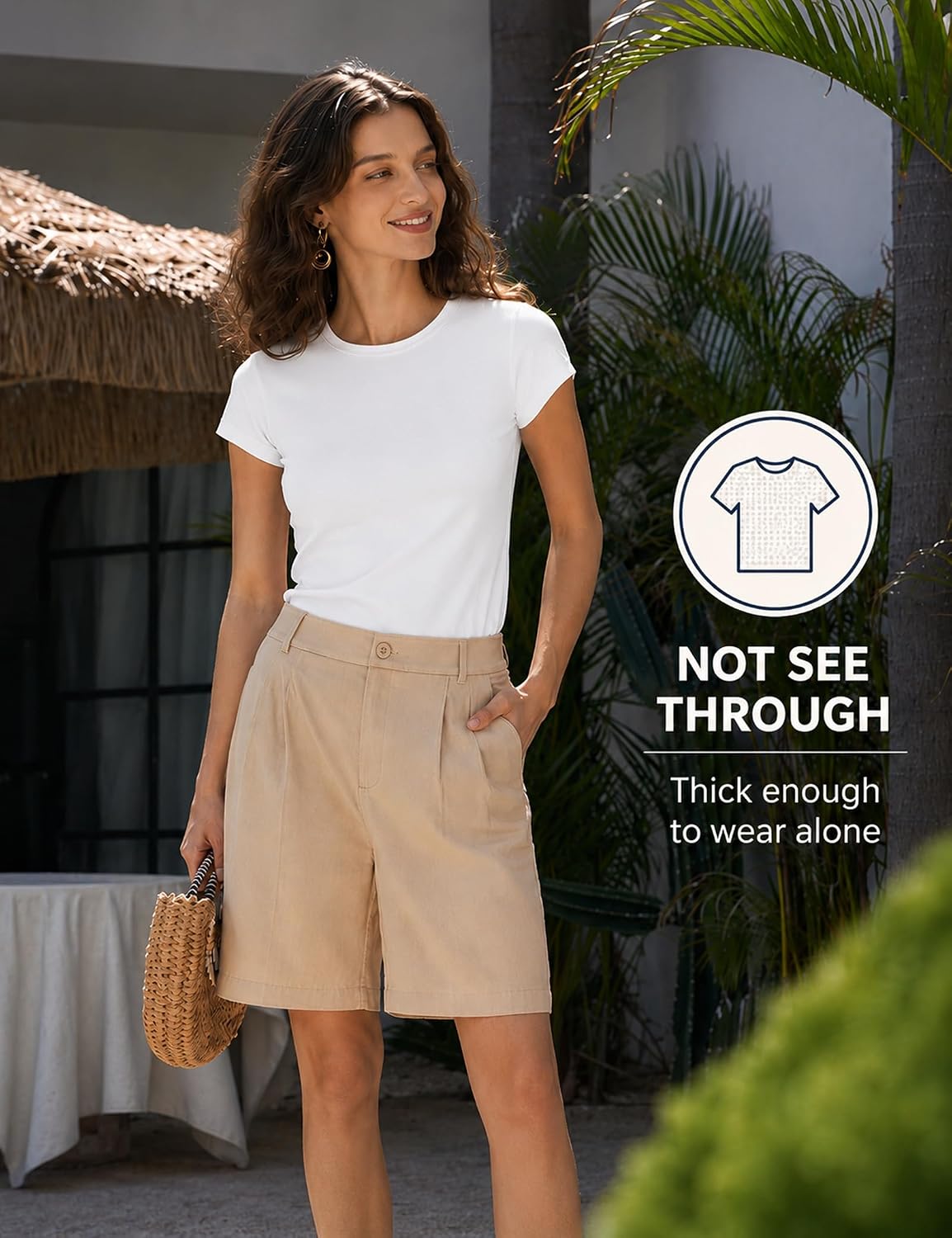 FAIABLE Women's Crew Neck Short Sleeve Basic Fitted Cotton Baby Tee