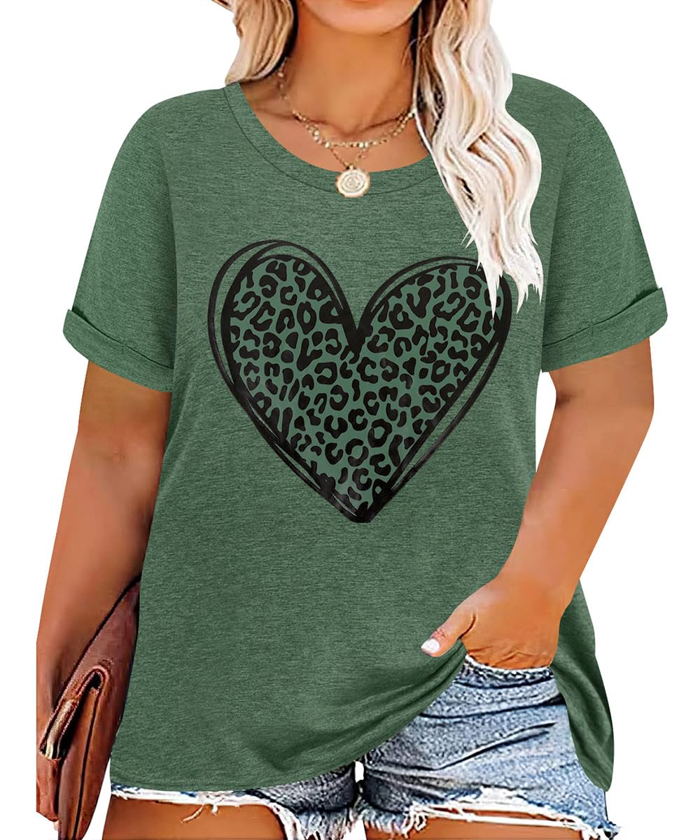 CARCOS Plus Size Tops for Women Short Sleeve Raglan Striped Tee Color Block Crewneck/V Neck Tunic Loose Fit Summer XL-5XL