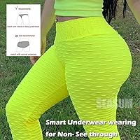 Vista 40 de SEASUM - Pantalones de yoga de cintura alta para mujer, con control de abdomen y realce de glúteos, leggings favorecedores para entrenar y correr