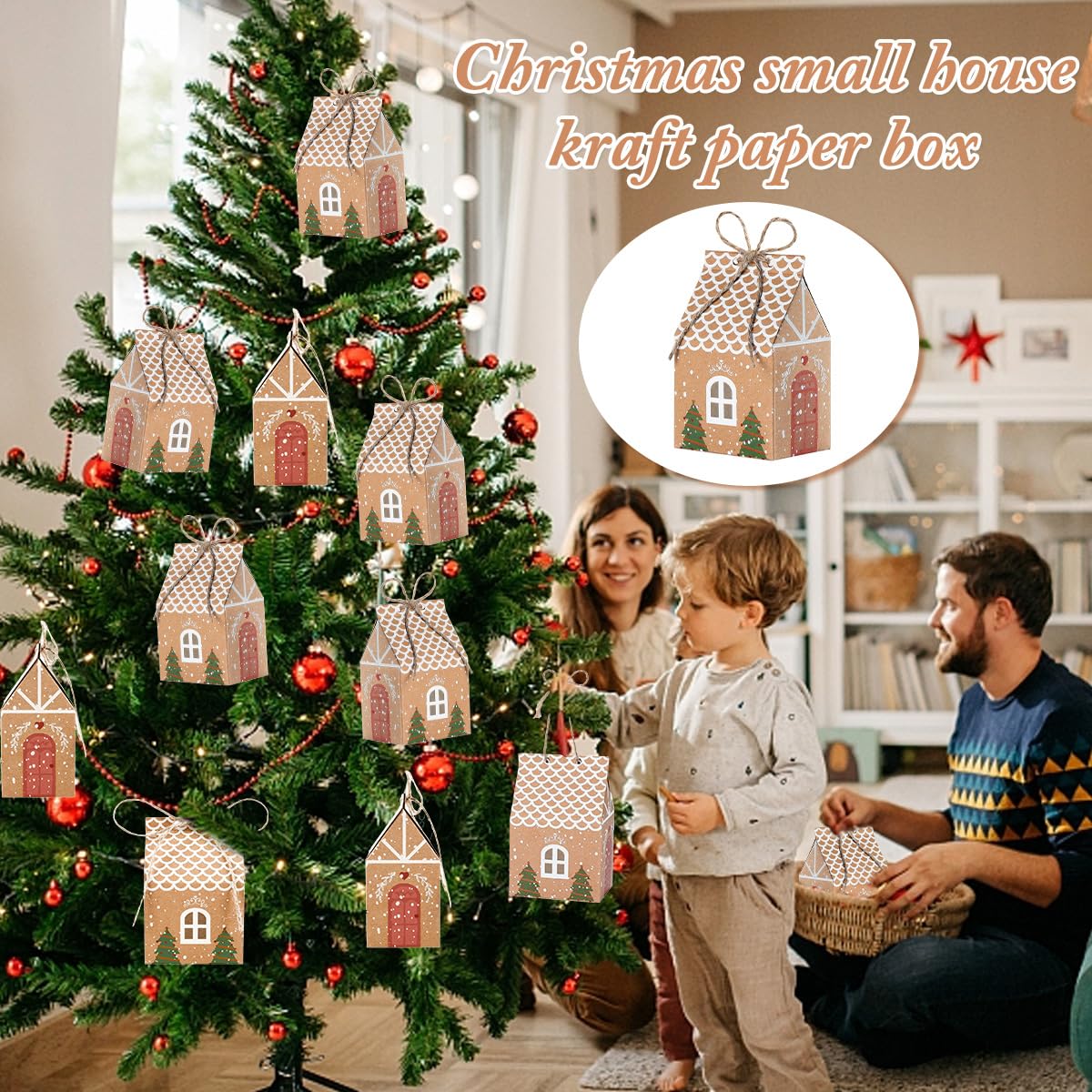 Lot De 20 Boîtes Cadeaux Pour Sapin De Noël, Sacs à Bonbons En Papier Kraft, Emballage Cadeau, Décoration Pour Anniversaire, Noël - Maison