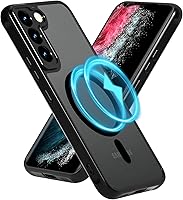 Vista 1 de Funda magnética para Samsung Galaxy S22, compatible con MagSafe, probada en caídas de grado militar, delgada, translúcida, mate, transparente, funda