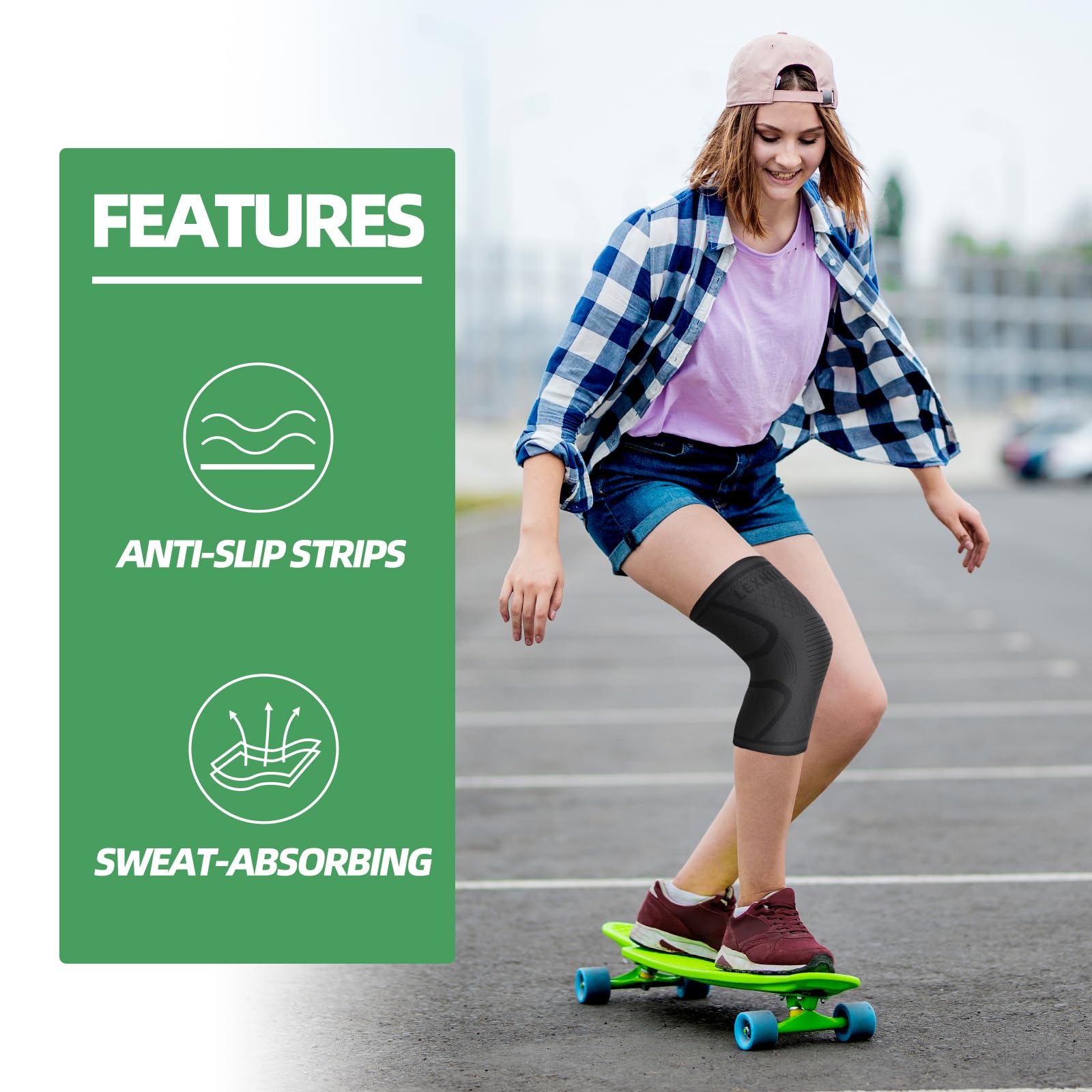 Ginocchiera Ortopedica per Uomo/Donne, 2 Pezzi tutore ginocchio per Artrosi, Menisco Lesionato, Lesioni dei Legamenti, Fascia Ginocchiere Sportiva, Palestra, Supporto per Ginocchio(Nero, XL)