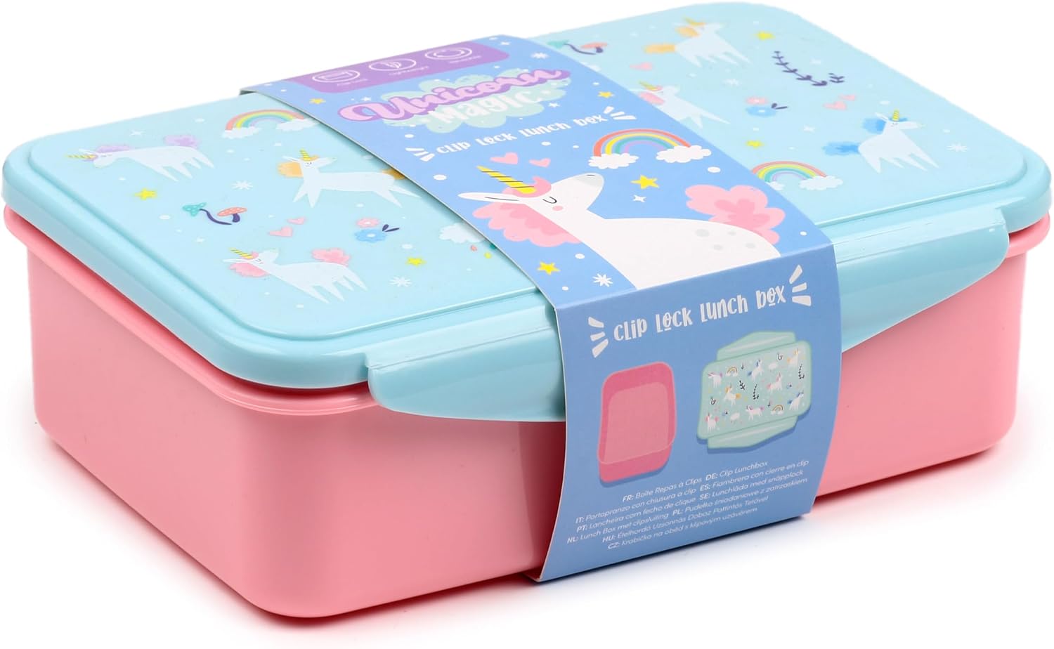 Puckator Clip On Lunch Box - Magic of Unicorn