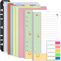 Vista 11 de Insertos para agenda Rancco A5, recambios mensuales para planificador, 90 páginas, papel de recambio para carpeta mensual de hojas sueltas con 6