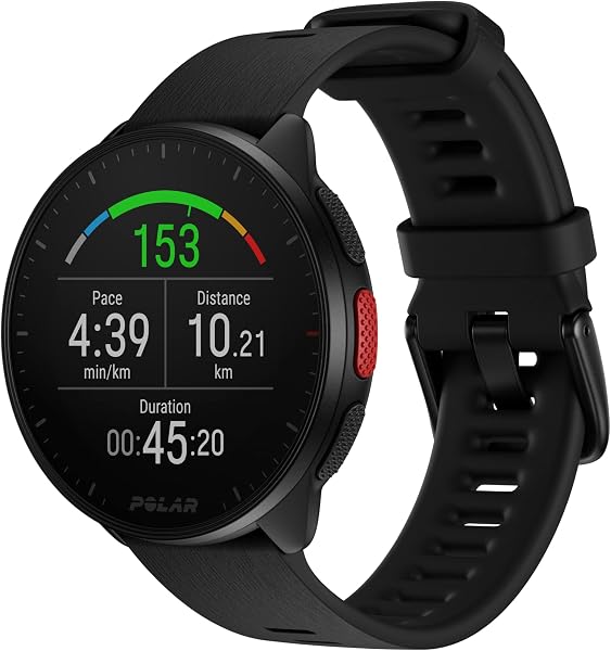 Polar Pacer - Running watch con GPS - Processore ad alta velocità - Leggero - Pulsanti facili da usare - Funzionalità di allenamento e recupero - cardiofrequenzimetro - Controllo della musica - 1