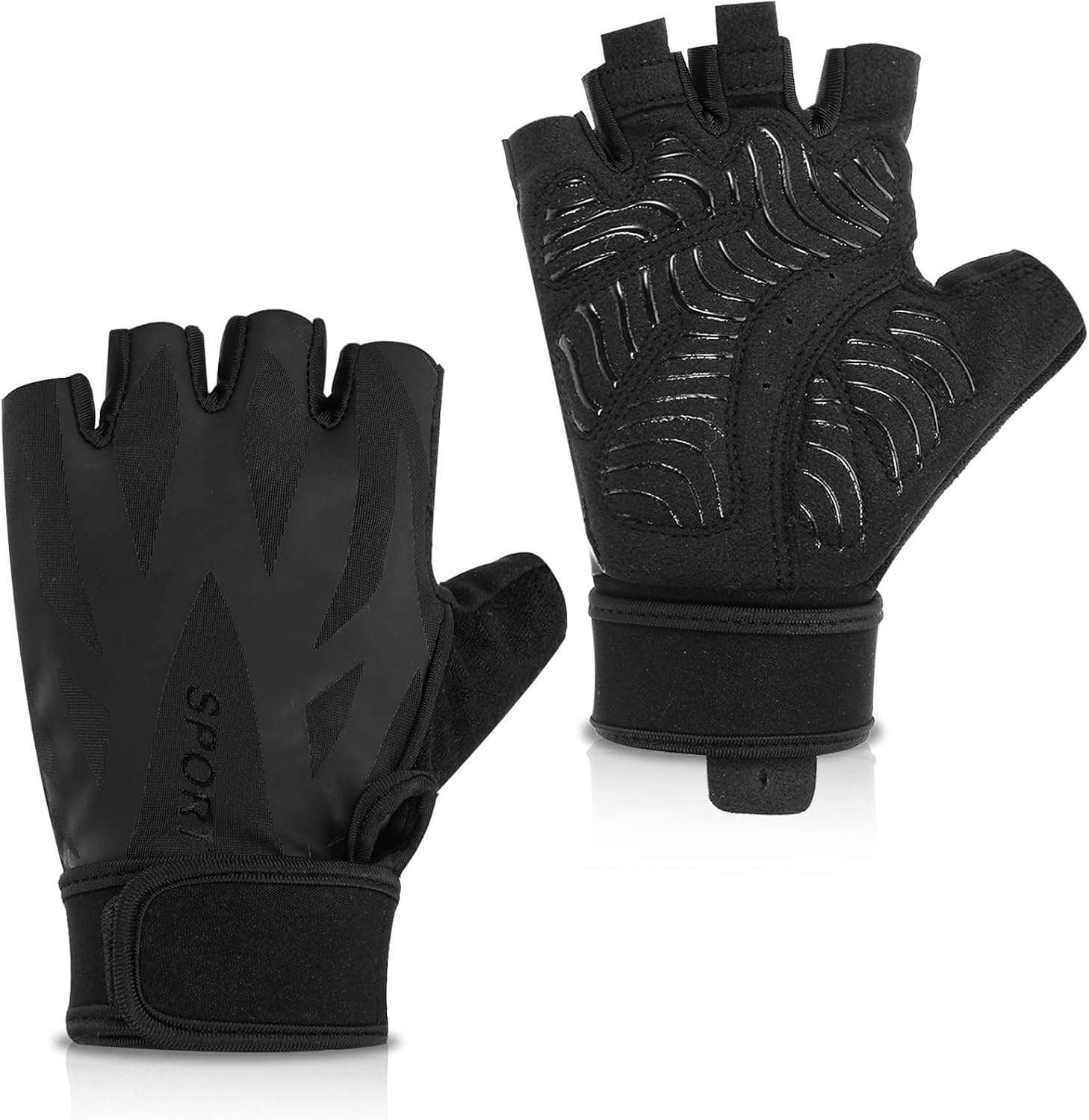 Weight Lifting Gloves Breathable Gym Workout Gloves Lightweight Fitness Gloves Ventilated Fingerless Sports Gloves Full Palm Protection for Women Men Lifting, Cycling, Climbing, Exercise, Rowing