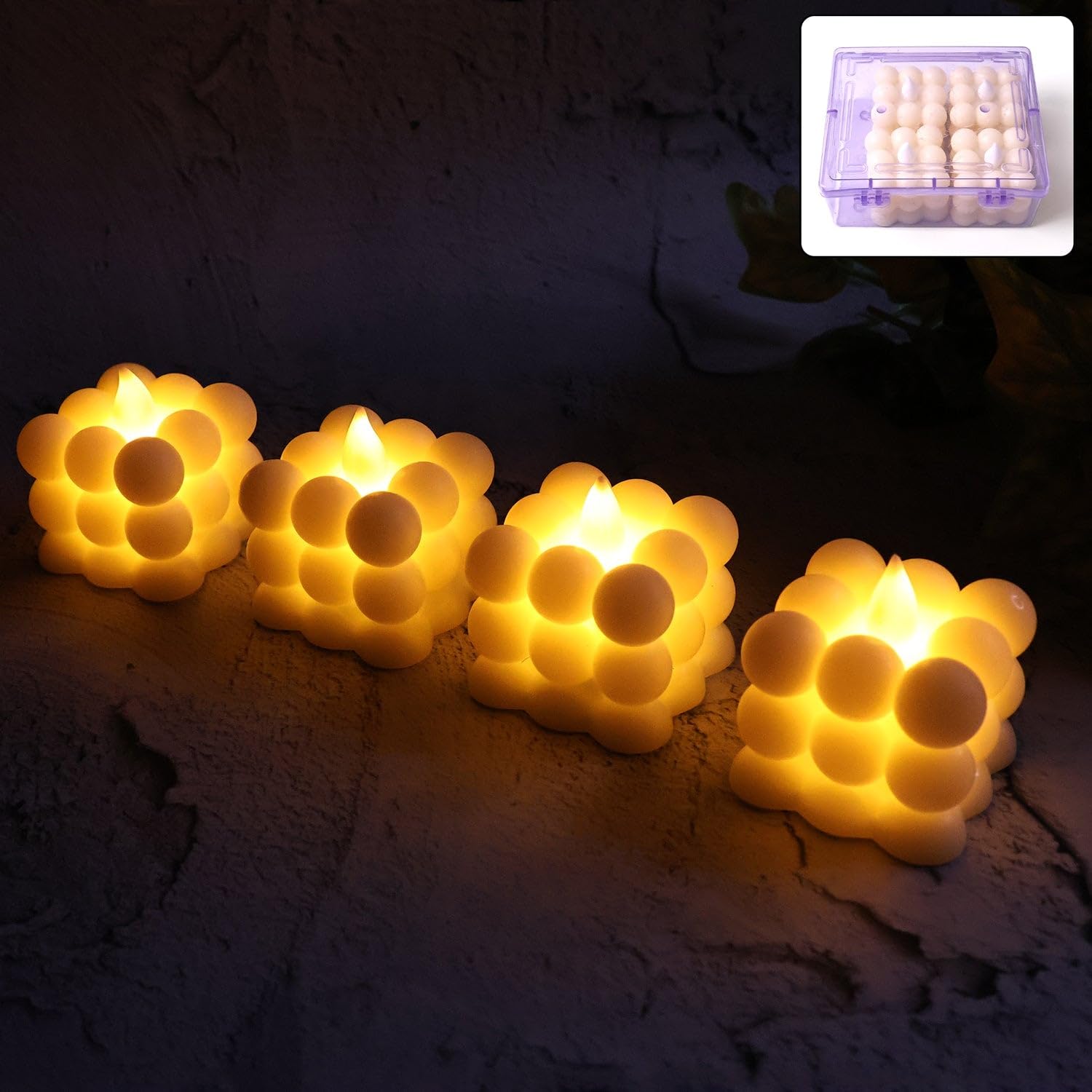 Decorative LED Bubble Candles (4 Pc/Set) | Home Decor-image-48