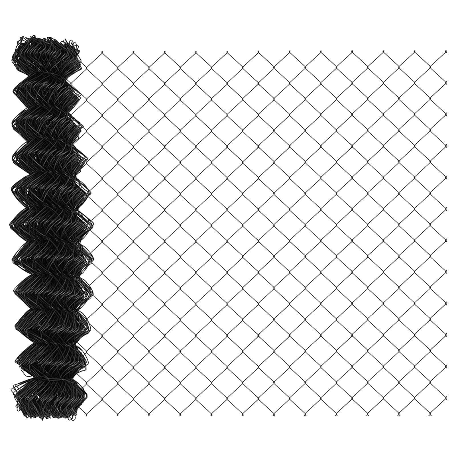 Steel Chain Link Fence Grey 10 x 1 m Outdoor Garden Boundary Barrier UV-Resistant Weatherproof Corrosion Proof Rust Proof Durable Fence Roll for Terrace Lawn Security 40 x 40 mm Mesh