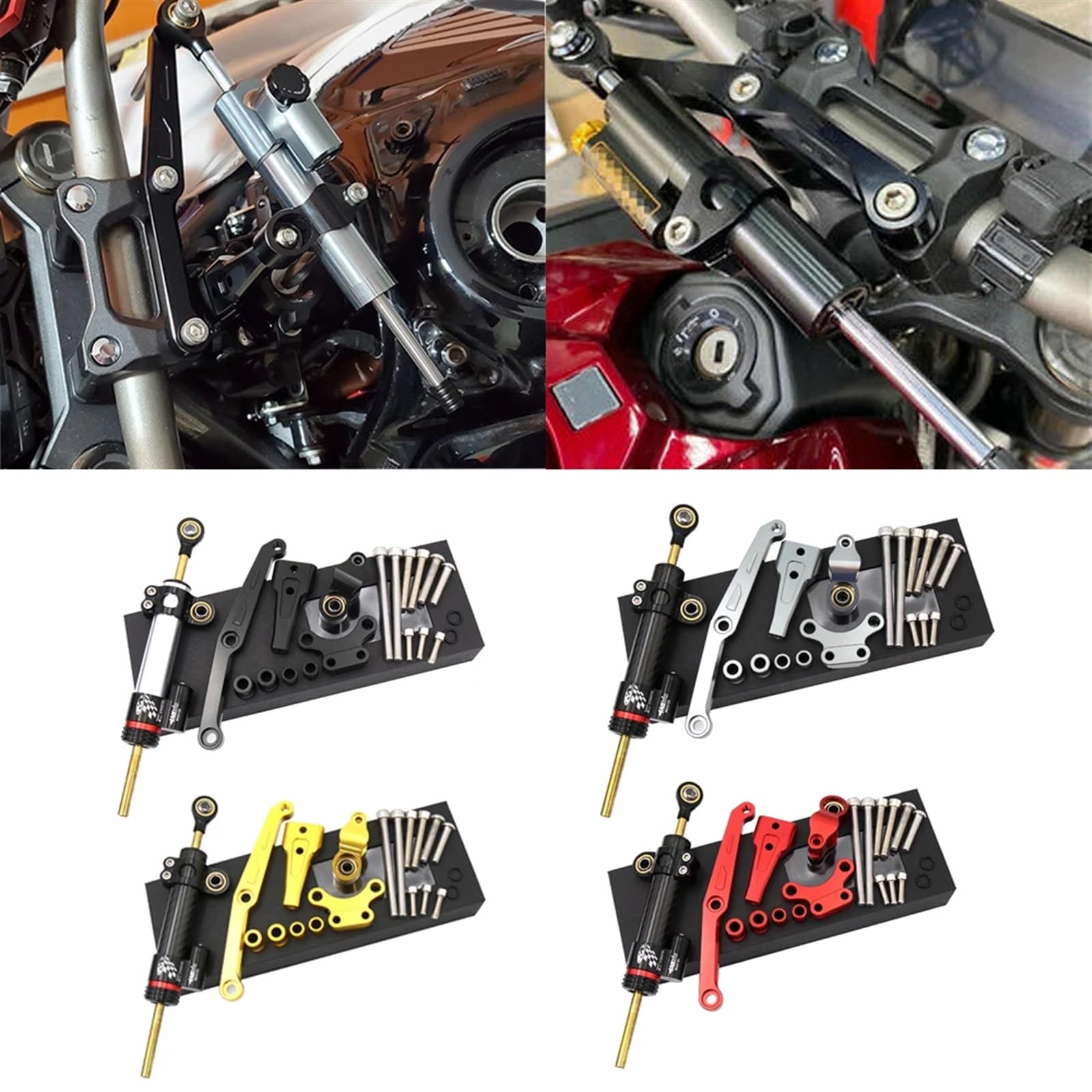 para H-Onda CB650R CB 650 R CB 650R Kit de Montaje de Soporte de Amortiguador estabilizador de dirección de Motocicleta 2018 2019 2020 2021 Amortiguador De Dirección(J)